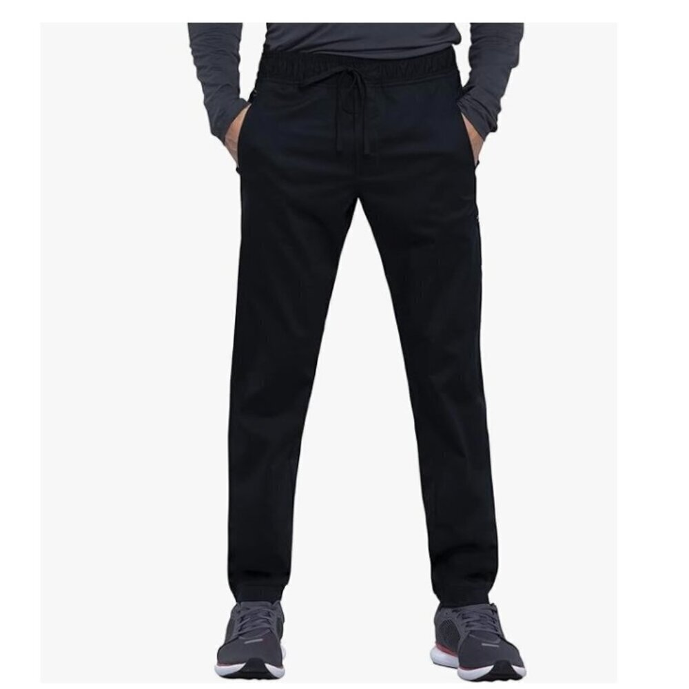 Cherokee Men Scrubs Pant Natural Rise Jogger with Zip Cargo Pocket WW012T